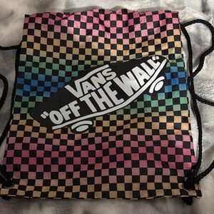 Vans Off The Wall Rainbow Checker Drawstring Bag